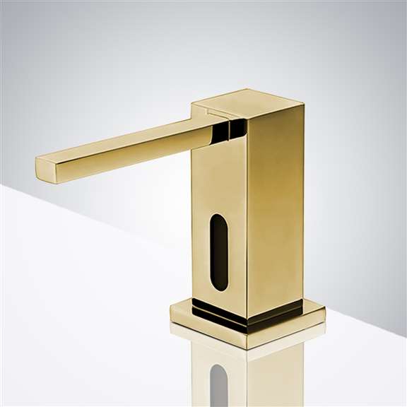 Fontana Napoli Commercial Hands Free Automatic Polished Gold Sensor Commercial Liquid Soap Dispenser
